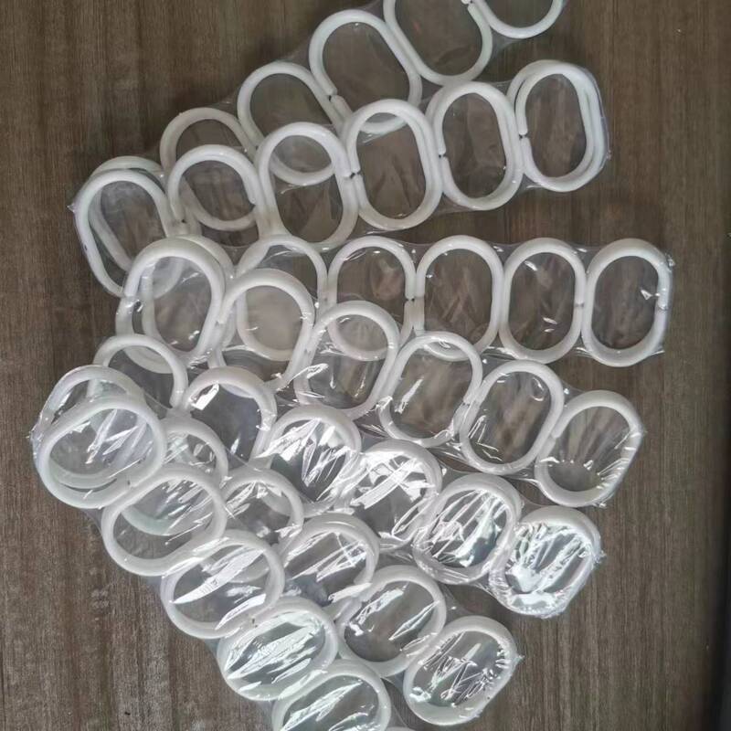 Plastic shower curtain buckle shower curtain hook shower curtain ring C- type open hook hanging ring curtain partition door curtain accessories