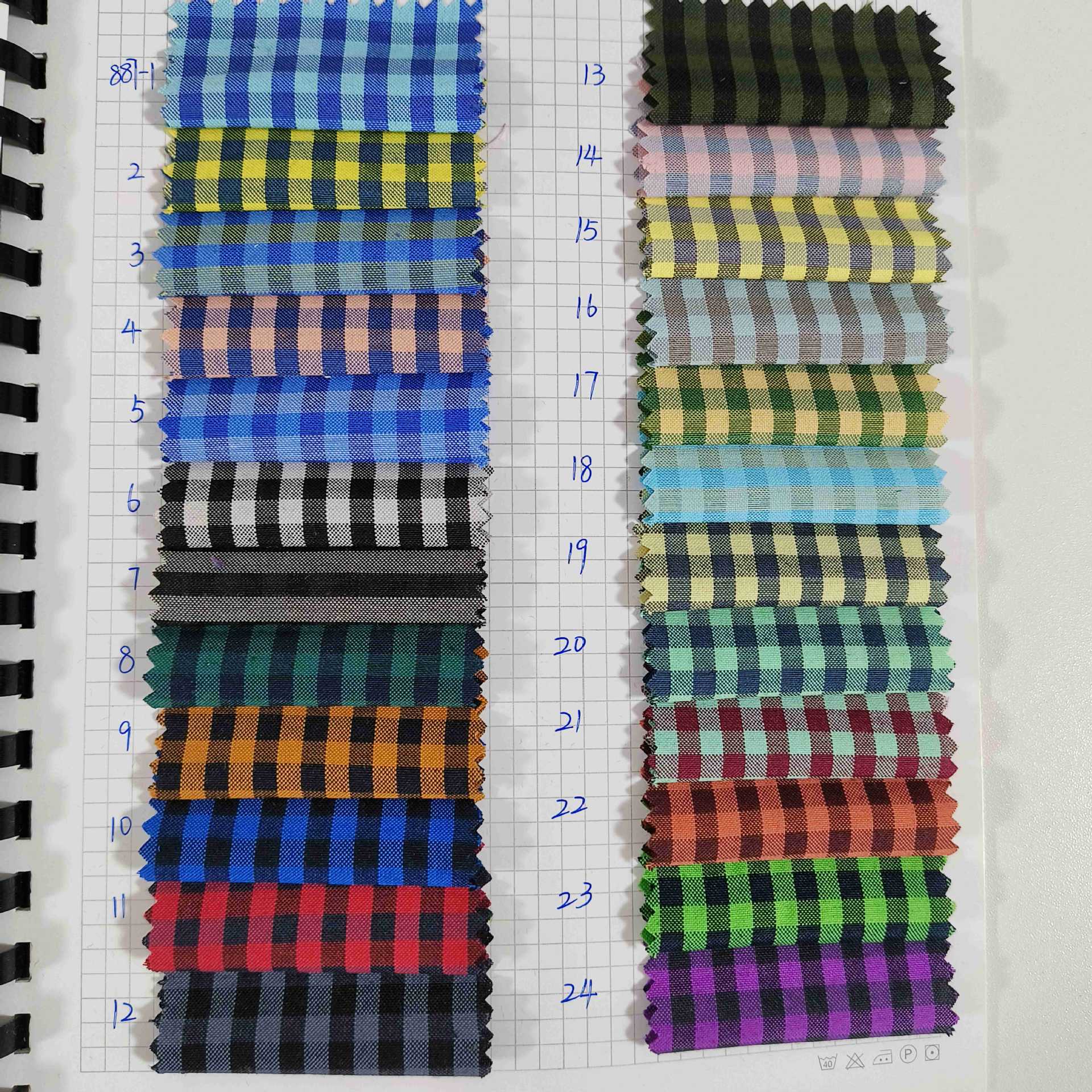 现货供应全棉cvc牛津格子布 工艺品面料 童装衬衫面料