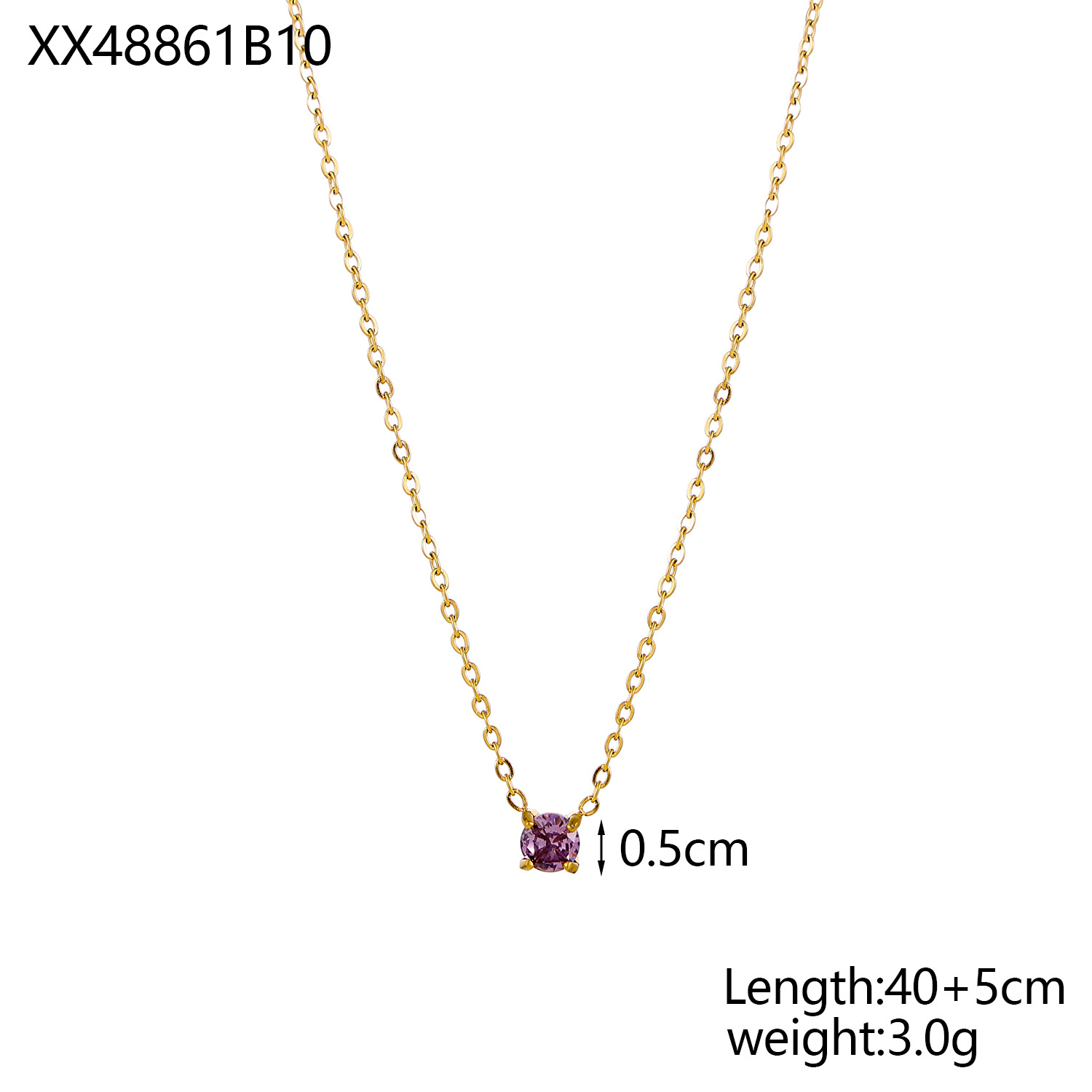 6g Weight 304 Stainless Steel Pendant Material Birthstone Inlay Material Pendant Necklace Classification 304 Stainless Steel Chain Material cable chain Chain Type 1 Piece Quantity Daily Occasion 304 Stainless Steel Material Geometric Pattern All Seasons Season Women's Gender Basic, Simple Style Style Wholesale Jewelry Basic Simple Style Geometric 304 Stainless Steel Birthstone Pendant Necklace Cable Chain 8