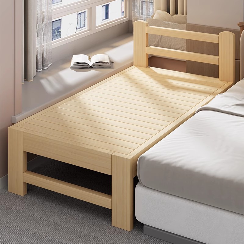 Splicing Bed, Widened Bedside Solid Wood Children's Bed, Single Bed, Baby Crib, Splicing Large Bed, Widened Splicing Artifact