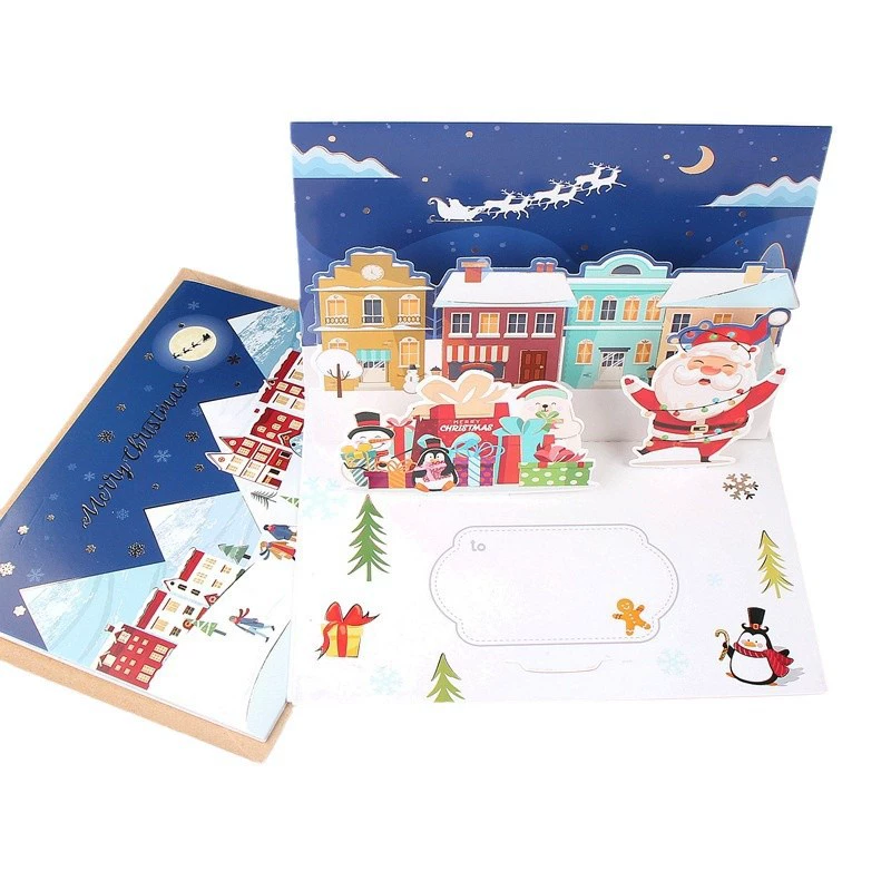 Elite three dimensional Christmas postcard, new collection, 3D