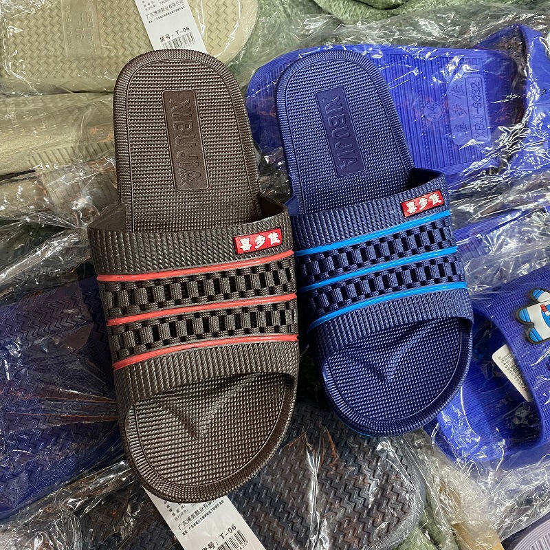 Xibujia 3523PVC blow injection molding flat bottom gum for middle-aged men's classic old style one-word sandals for men Xibujia 3523PVC blow injection molding flat bottom gum for middle-aged men's classic old style one-word sandals for men