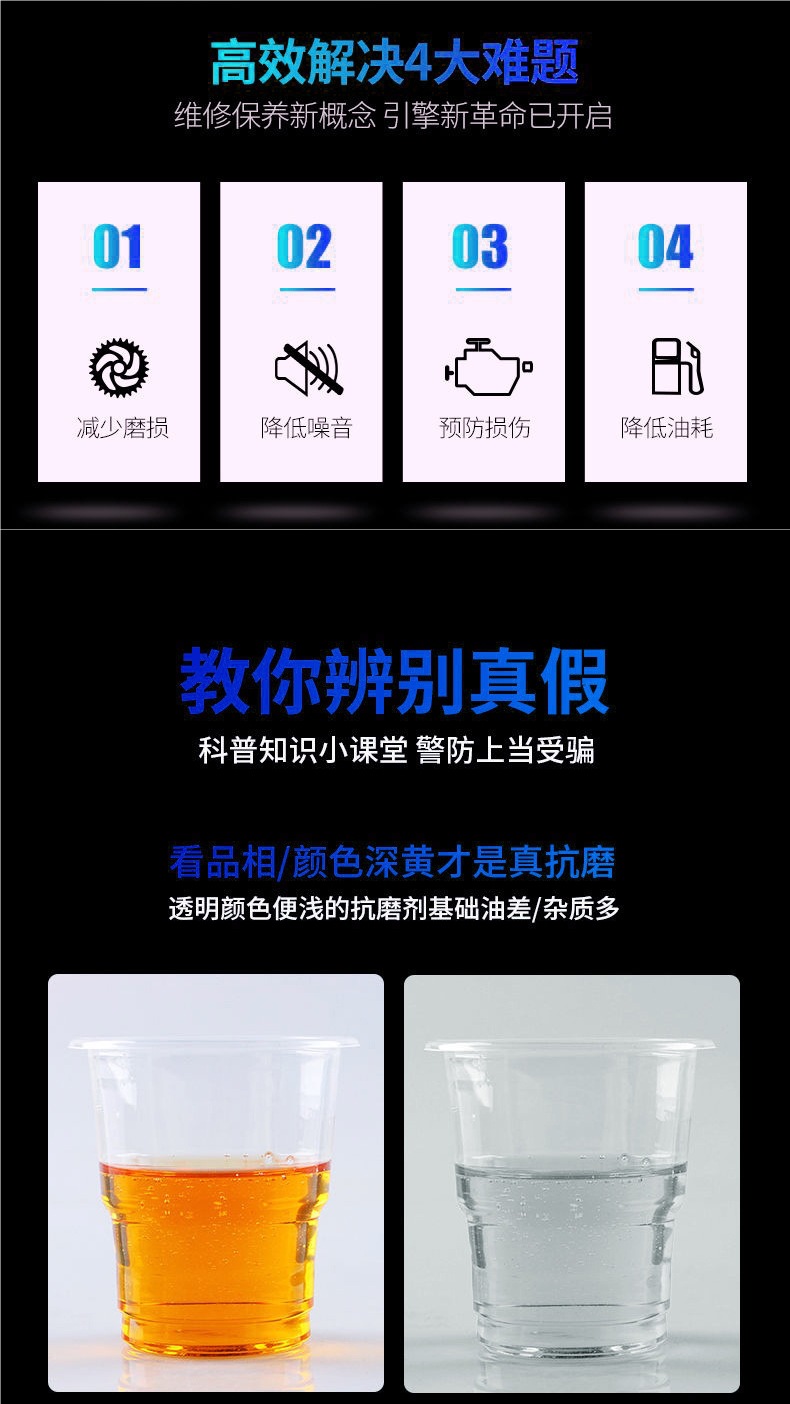Car Engine Repair Agent, Anti-Wear Protective Agent, Oil Additive, Blue Smoke Noise Reduction, Vibration, Powerful Treatment of Burning Oil