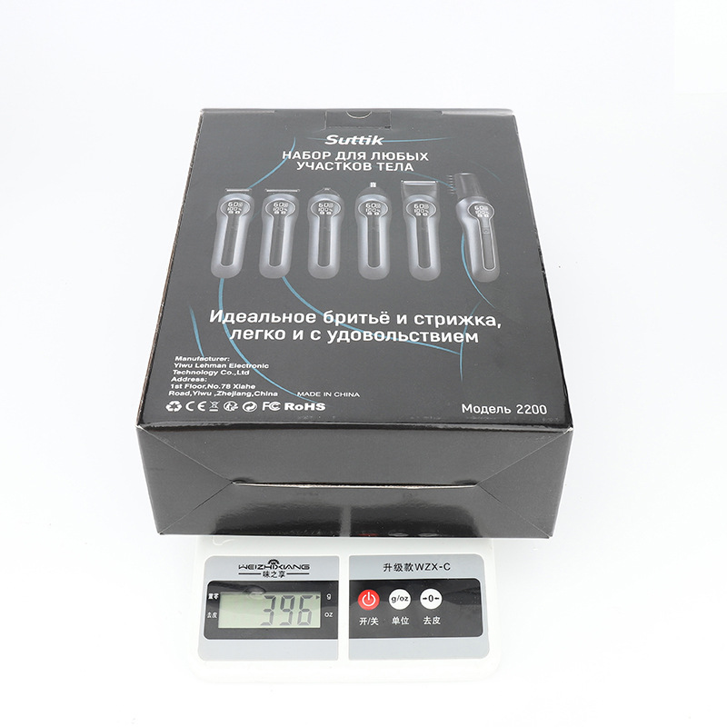 OZON ruso para hombres 6 en 1 corte de pelo multifuncional set de pelo nasal cortador de pelo corporal afeitador doméstico