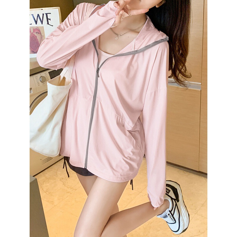 2025 Ice Silk Thin Breathable Cool Sun Protection Clothing Women's Summer New Easiest for Match Anti-Uv Cycling Sun Protection Jacket
