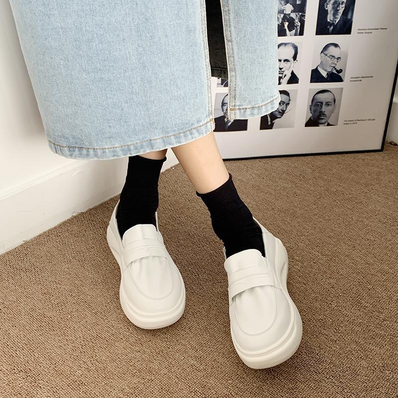 Spessa suola morbida da infermiera da donna 2023 Primavera e Autunno nuove scarpe premaman a piede singolo, piccole scarpe bianche casual_voghion.com