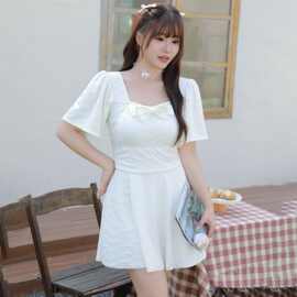 泳衣女款胖MM大码游泳衣连体裙式保守遮肉显瘦2026新款高级感泳装