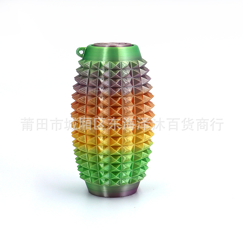 クロスボーダー 3D プリント Spiky Grippie Stim キーホルダーポータブル指先減圧マッサージキーホルダー|undefined
