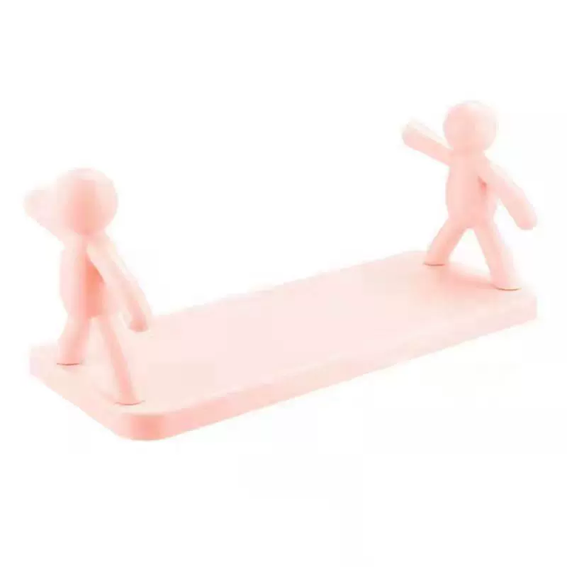 Wall-Mounted Storage Shelf, Elephant & Human Hooks, Punch-Free, Creative Multi-Layer Organizer