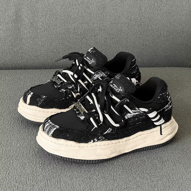 7cm Invisible Inner Heightening All-Season Versatile Washed Denim Low-Top Sports Trendy Shoes Trendy Casual Fashion Couple Shoes