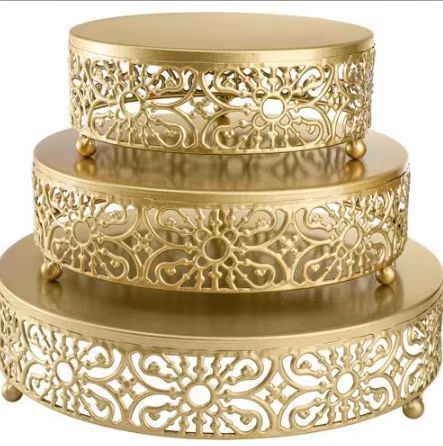 Cross-border wedding dessert table decoration European cake stand wedding props lace cake plate iron pastry stand suit