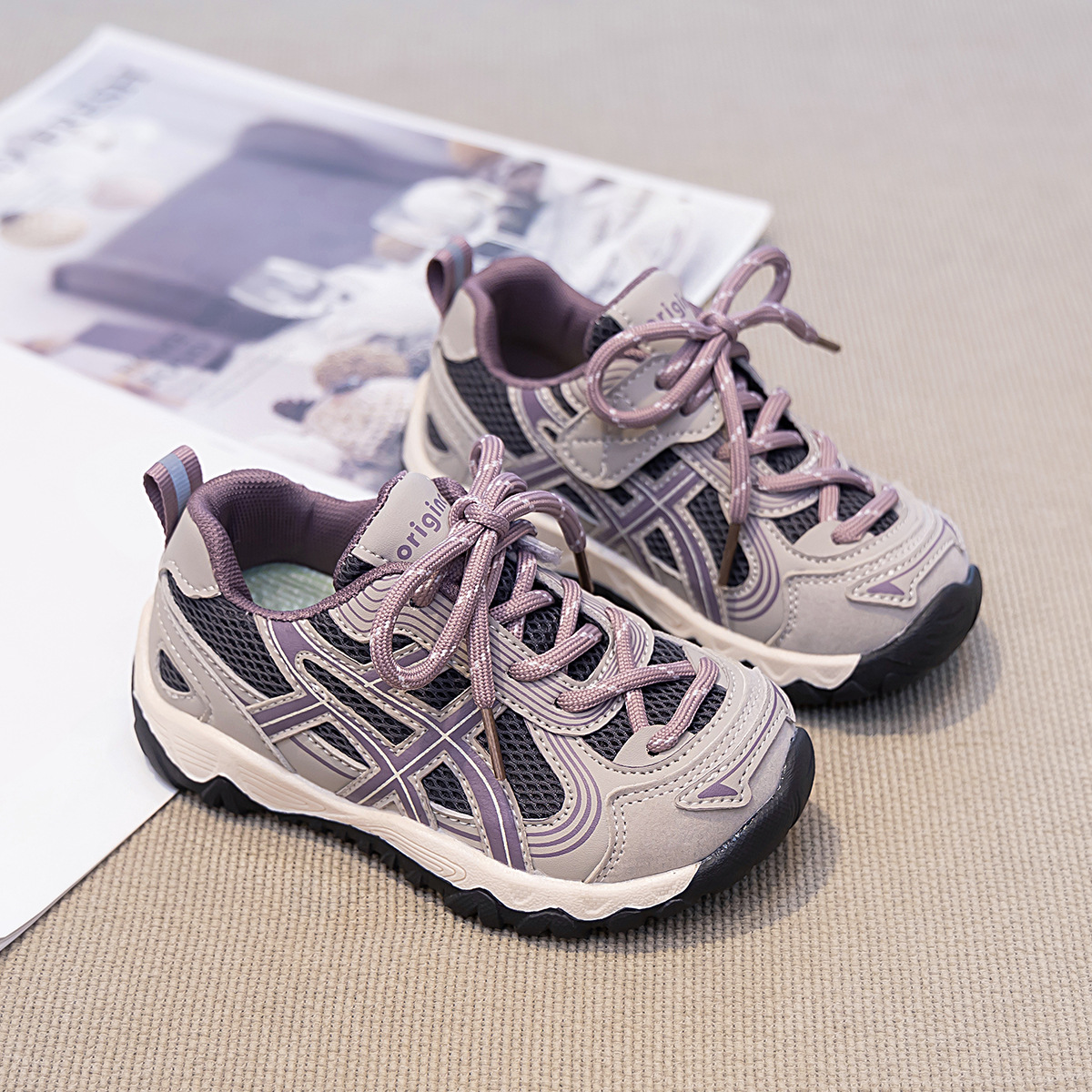 Zapatos deportivos para niños al aire libre 2026 verano niñas zapatos deportivos transpirables de malla para niños zapatos casuales de moda versátiles image 4