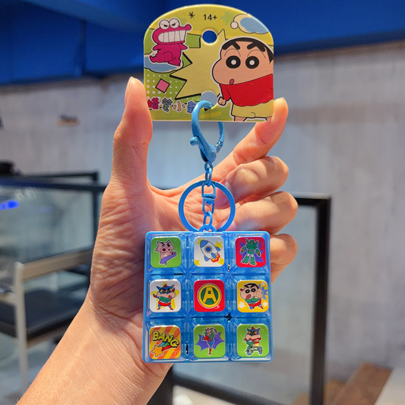 Genuine Crayon Shin-chan Nine-Panel Button-Blue Button