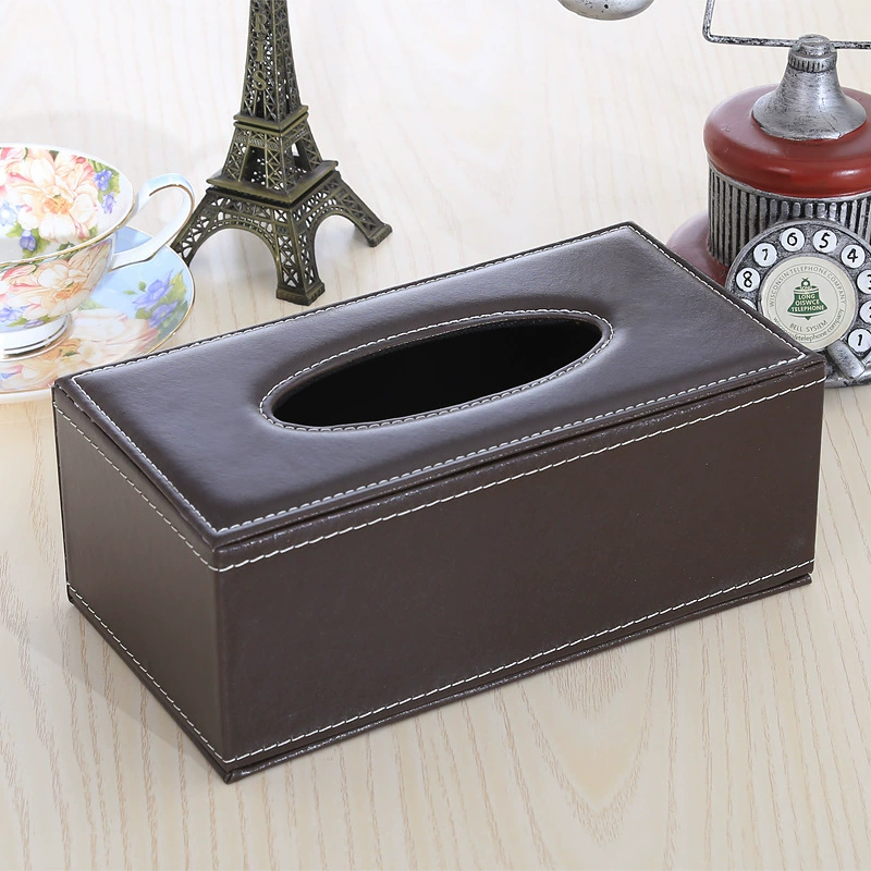 Кожаная домашняя коробка из бумаги для отеля, коробка Paper Box для KTV, автомобильная печатная коробка из бумаги, современная простая PU-бумага коробка