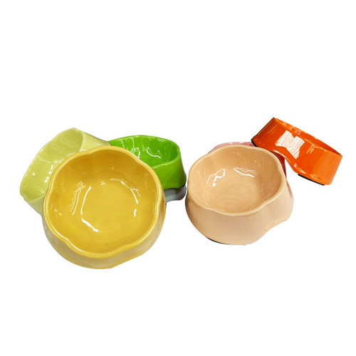 Dingzhi Pet Single Bowl Melamine Bowl Cat and Dog Bowl Dog Bowl Food Bowl Petal Bowl Cat Bowl Wholesale Pet Feeder Wholesale