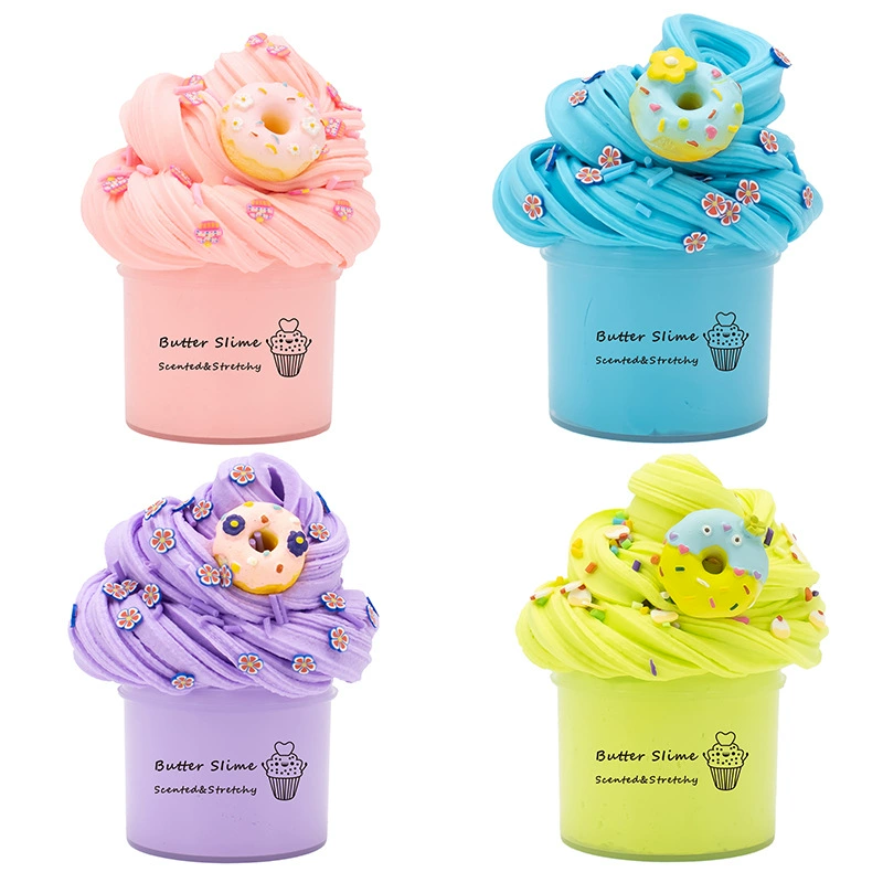 European standard low boron TEMU doughnut butter mud set slime kit slime cow head glue foaming glue