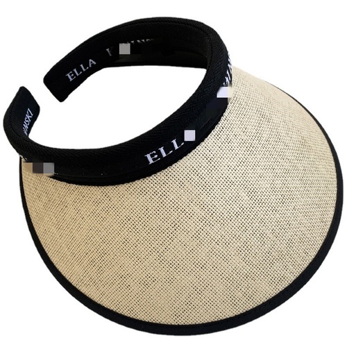 Hairband empty top hat for women new summer sports straw hat internet celebrity cute cycling small fragrant style big brim hat wholesale