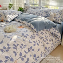 皇朝家私 新款加厚磨毛四件套双人被套学生宿舍出租屋三件套