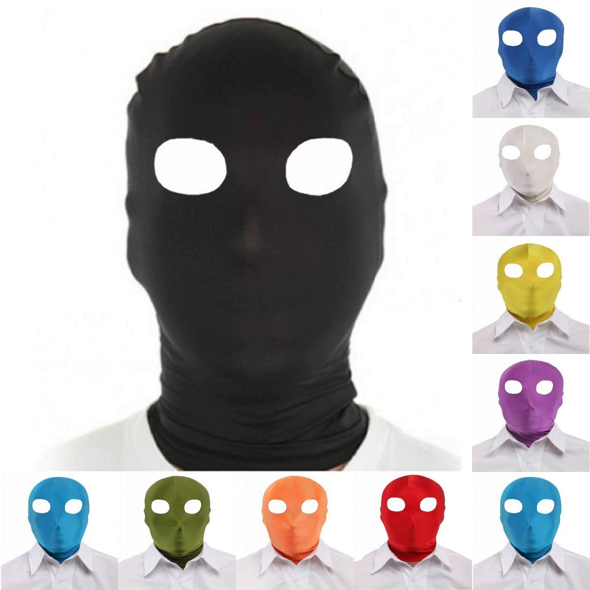 Головной убор из спандекса с открытыми глазами Amazon Halloween Lycra головной убор сценическая одежда оптовая продажа с фабрики цельная доставка