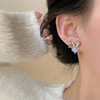 Sophisticated universal rabbit, zirconium, small design advanced demi-season earrings, trend of season