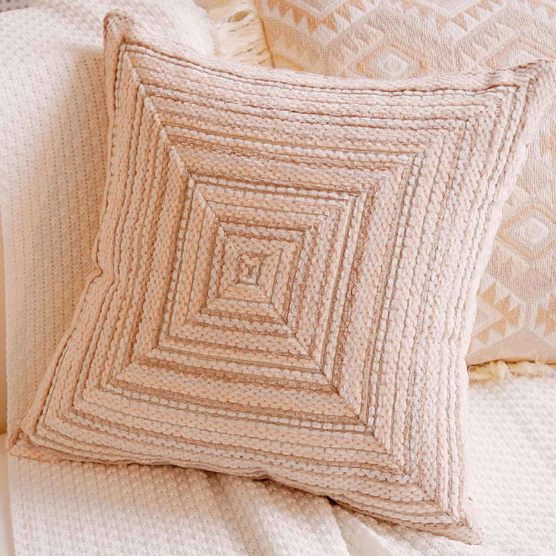 Sofá de estilo de crema de estilo nórdico lujoso cama ventana flotante sofá almohada cojín almohada image 12
