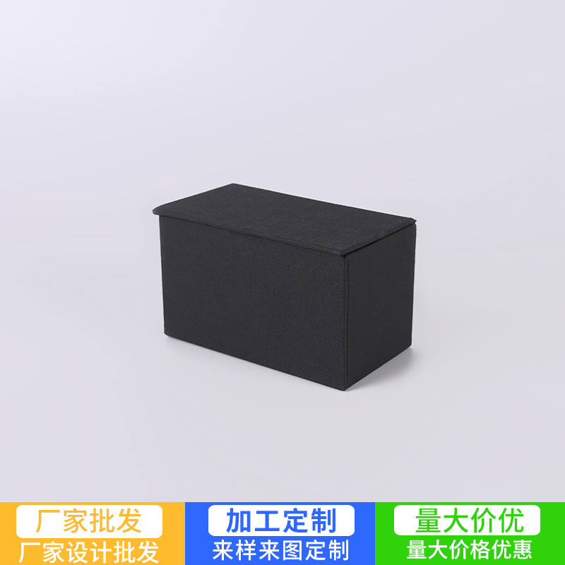 布艺翻盖式包装礼盒 小号手表礼品包装盒 可烫金烫银礼品皮盒包装