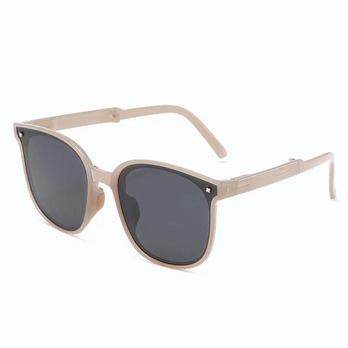2024 Hot Network Red Sunglasses Folding Polarized Sunscreen Sunglasses Gradient Pink Fashion Blush Eyeglass Frame 