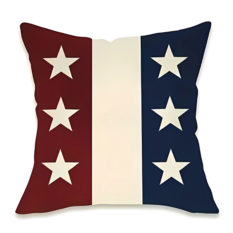 Transfronterizo Día de la Independencia de Amazon impresión lino almohada funda aniversario para celebrar el hogar vestido almohada funda mayorista