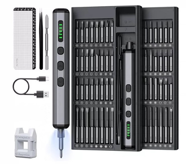 Transfronterizos 68 en uno destornillador eléctrico de precisión pequeño recargable tipo herramienta de destornillador eléctrico portátil doméstico
