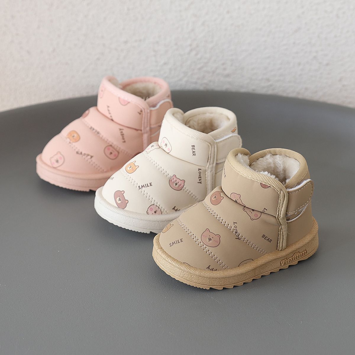 Baby Snow Boots for Boys, Fleece-Lined for Warmth, New Winter Large Cotton Shoes, Children's Waterproof Cotton Boots, Comfortable Cotton Shoes for Girls