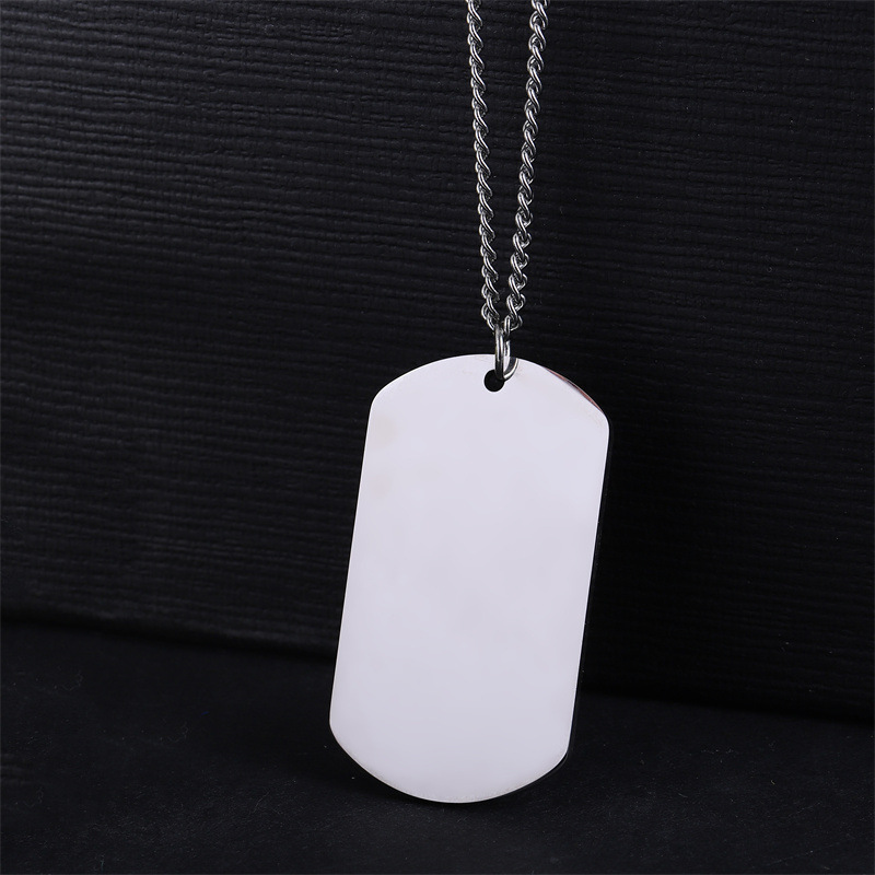 Cuban Link Chain Curb Chain Chain Type 1 Piece Quantity Retro Classic Style Geometric Customization Laser Engraving Titanium Steel Plating Men's Pendant Necklace Men Pendant Necklaces