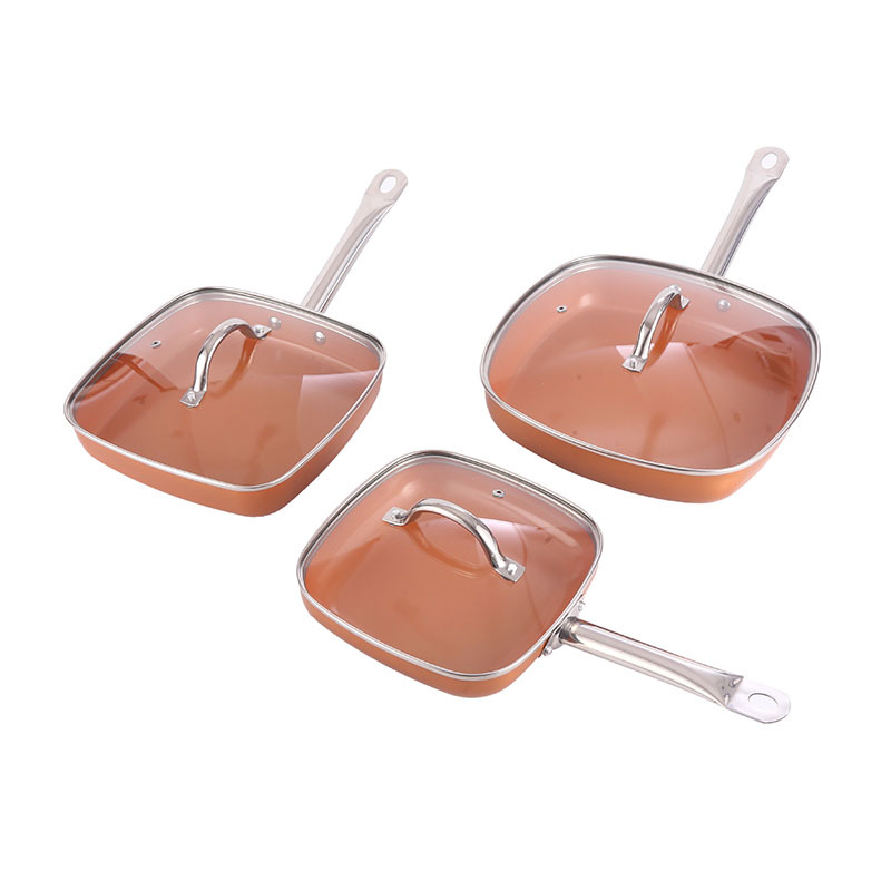 Yipinhong freidora de fondo plano de aluminio extraíble antiadherente sartén cocina utensilios de cocina regalo olla transfronteriza