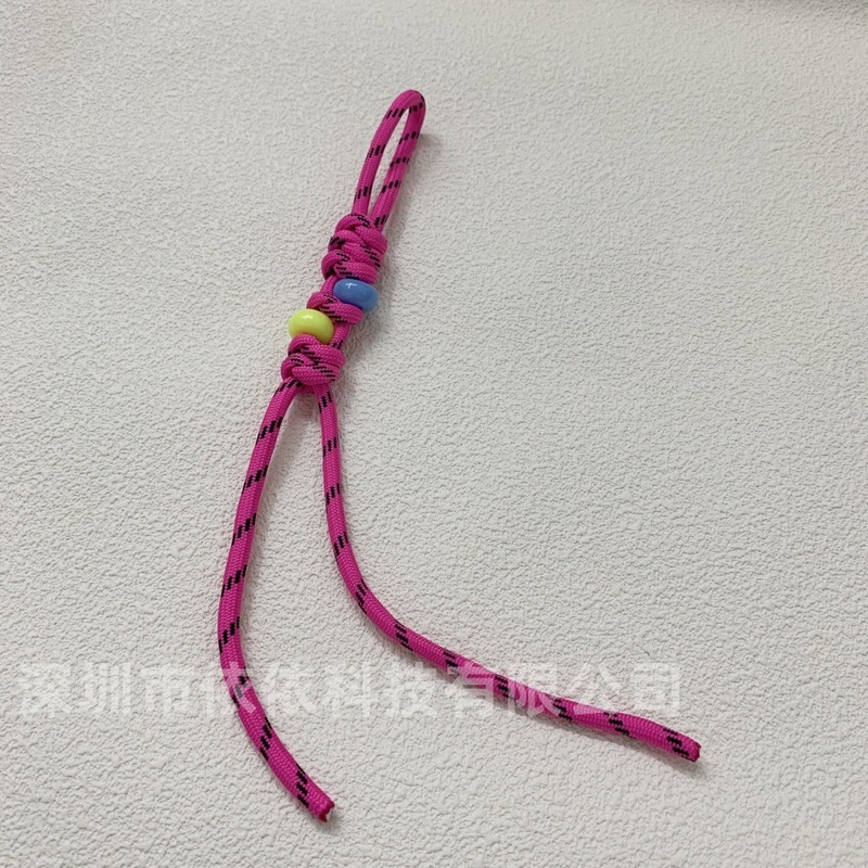 miu系彩色包包编绳挂件时尚车钥匙扣挂饰金刚结手工彩珠编织挂绳|undefined