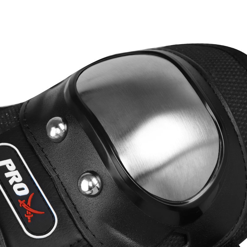 Stainless Steel Motorcycle Protective Gear Four Piece Set Knee And Elbow Pads For Rider And Driver Anti-Fall Equipment For Men Off Road_voghion.com