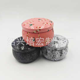 厂家供应马口铁香薰蜡烛罐茶叶花茶鼓形马口铁铁罐圆形蜡烛罐