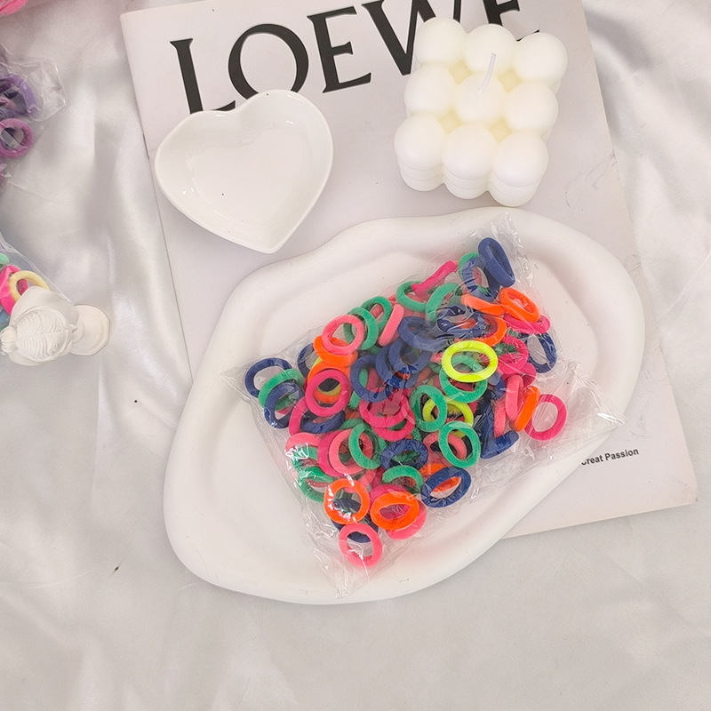 Solo al por mayor cuerda de pelo negro banda de pelo femenino estilo coreano alta elasticidad no duele el pelo banda de goma corbata alta Cola de Caballo accesorios para el cabello del bebé