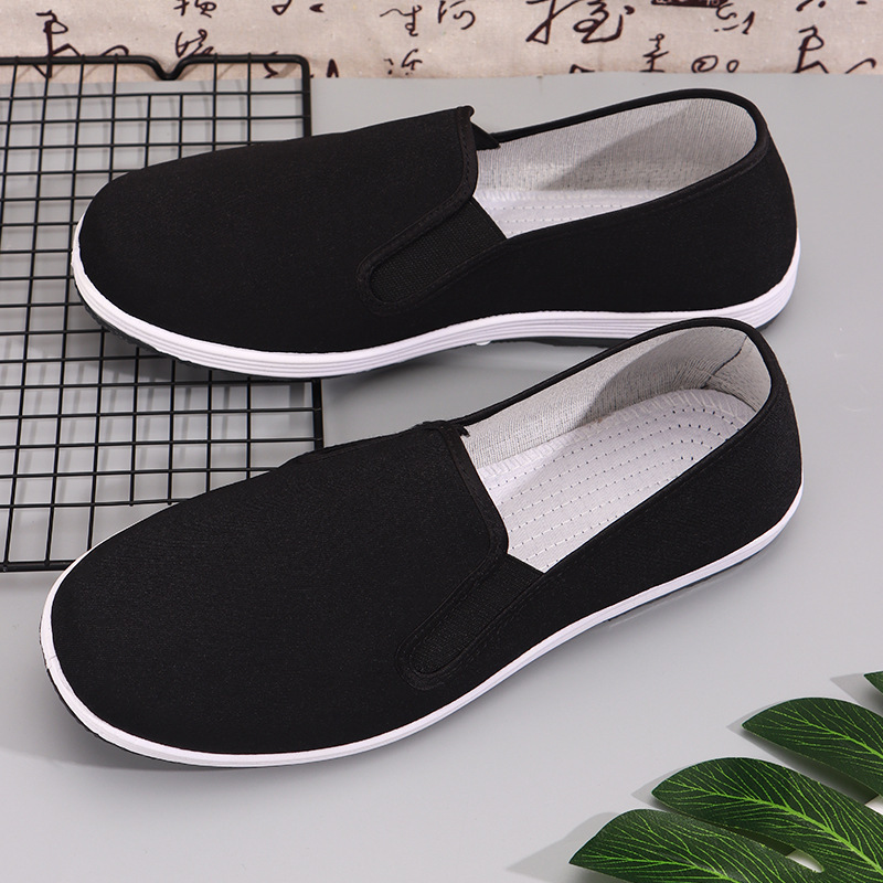 Boxed Old Beijing Cloth Shoes Men's Single Shoes Breathable Casual Elderly One-Legged Driving Work Black Cloth Shoes Boxed Old Beijing Cloth Shoes Men's Single Shoes Breathable Casual Elderly One-Legged Driving Work Black Cloth Shoes