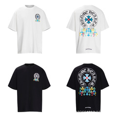 クロムハーツ カラークロスプリント半袖Tシャツ 男女兼用 25クロスボーダー 正規版