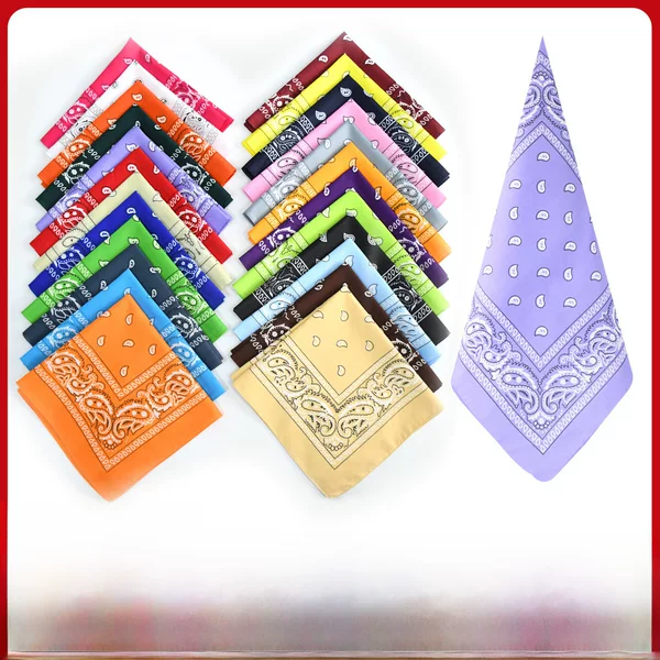 Amazon polyester cashew flower hip-hop hip-hop headscarf European and American hiphop west coast outdoor square wholesale