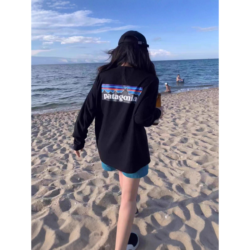 In-Stock Patagonia Base Layer New Round Neck Long Sleeve T-Shirt Printed Pattern Sweatshirt Unisex Couple Trendy In-Stock Patagonia Base Layer New Round Neck Long Sleeve T-Shirt Printed Pattern Sweatshirt Unisex Couple Trendy