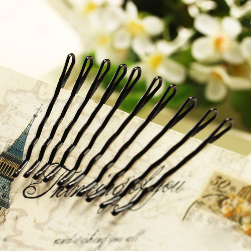 Hair accessories head clip simple Korean jewelry wholesale black one-word clip broken hair clip hair fixing clip high-end jewelry for women