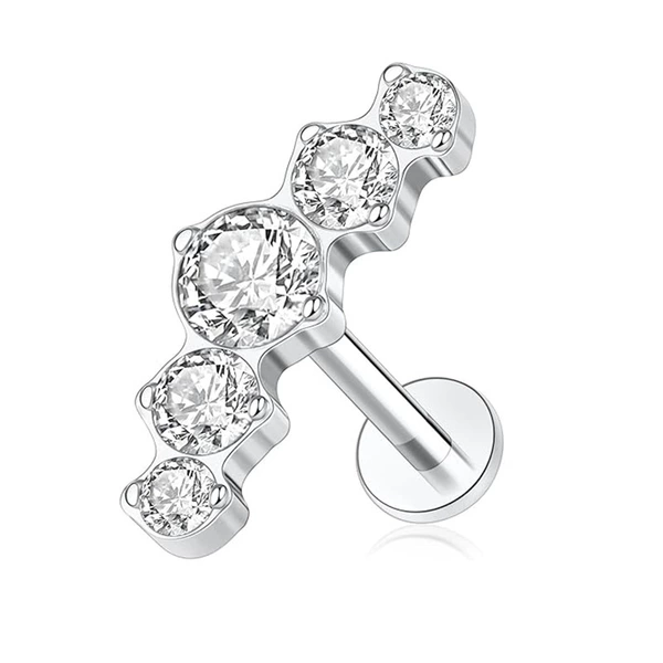 With zircon, white