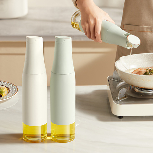 Oil pot household kitchen glass vinegar bottle automatic opening and closing gravity leak-proof soy sauce vinegar seasoning bottle oil bottle oil tank vinegar pot