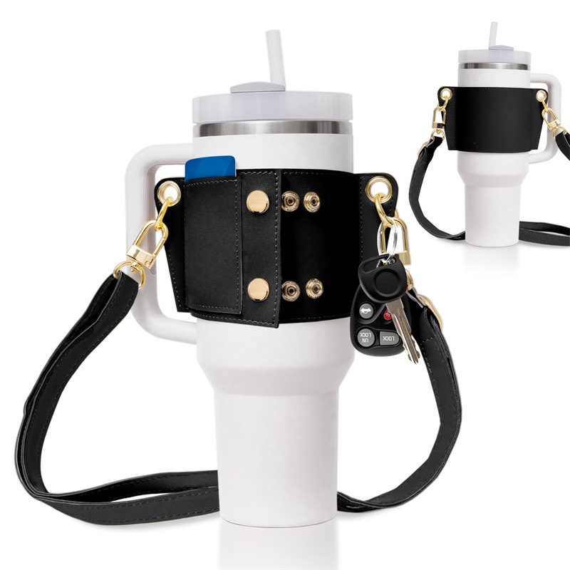 水瓶架皮革背帶