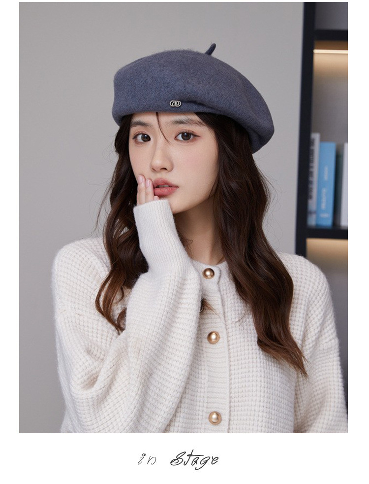 Women's Sweet Simple Style Solid Color Eaveless Beret Hat display picture 3