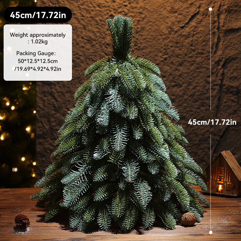 árbol de navidad mini árbol de navidad puro PE imitación de árbol de pino de alto nivel decoración de mesa de hotel
