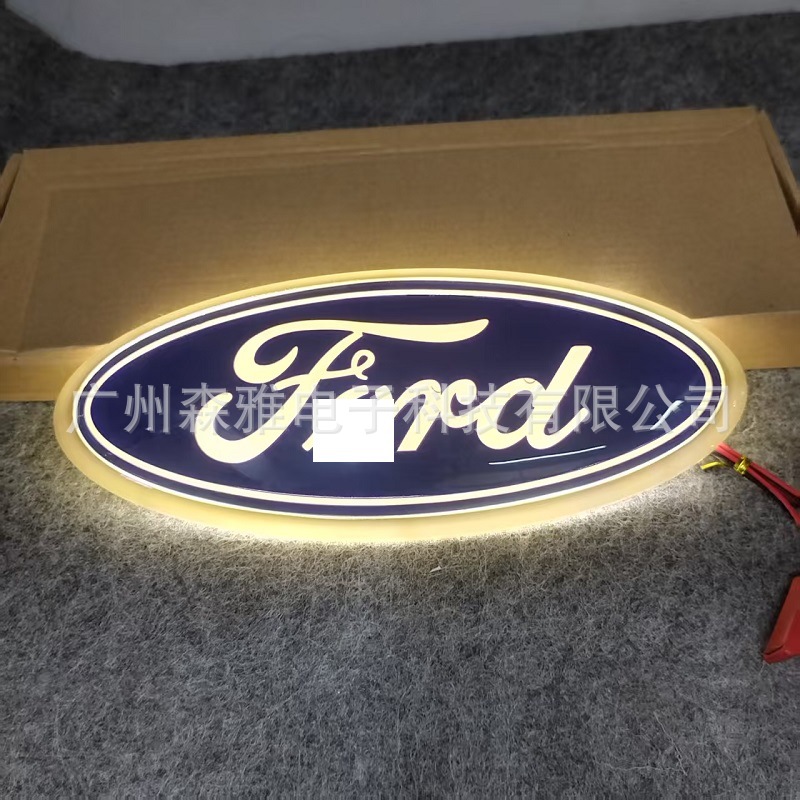 Suitable for Ford F-150 Grille Emblem Tail Emblem Adventure Grille Crystal Emblem 9inch Car Emblem Light