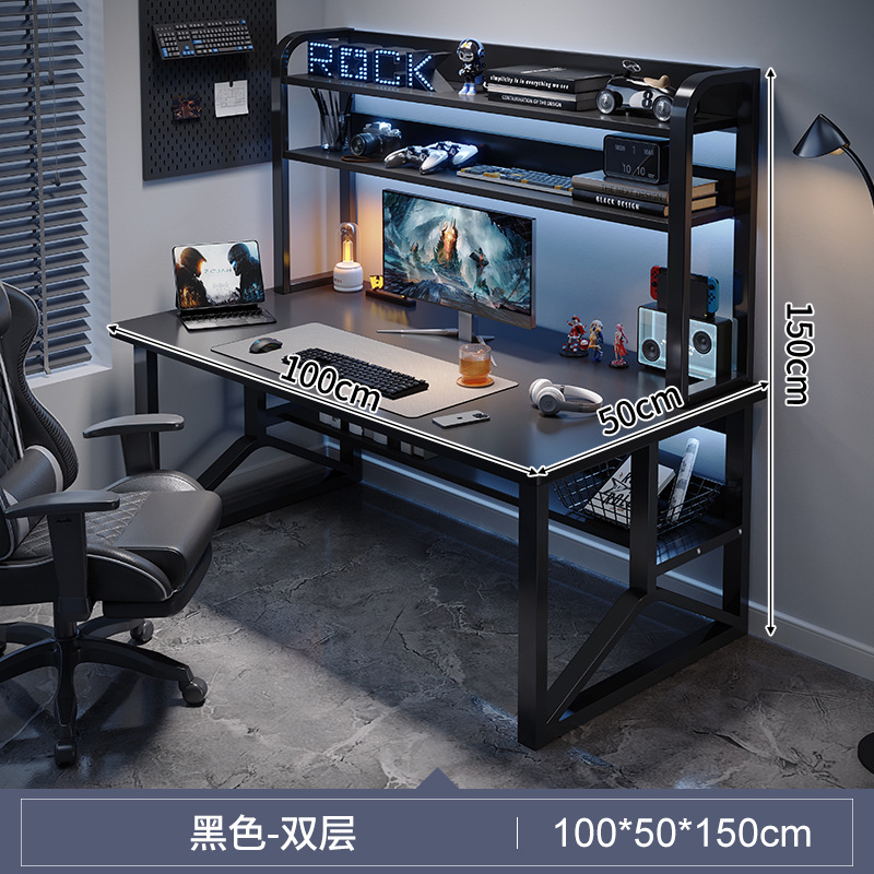 escritorio de computadora simple mesa y silla set dormitorio escritorio doméstico estante de escritorio integral con agujero tabla de estante de almacenamiento