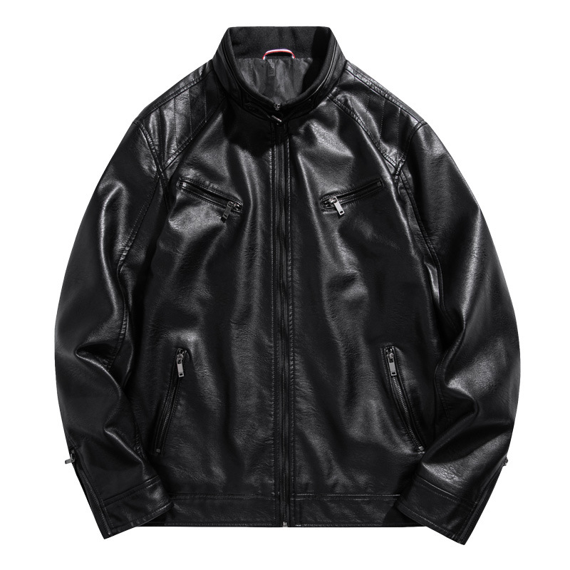 Herrenbekleidung Sonderangebot an Freizeitsport Herbst Paar Motorradbekleidung lockere Oberteile Jacke Retro Persönlichkeit Herren Lederjacke_voghion.com