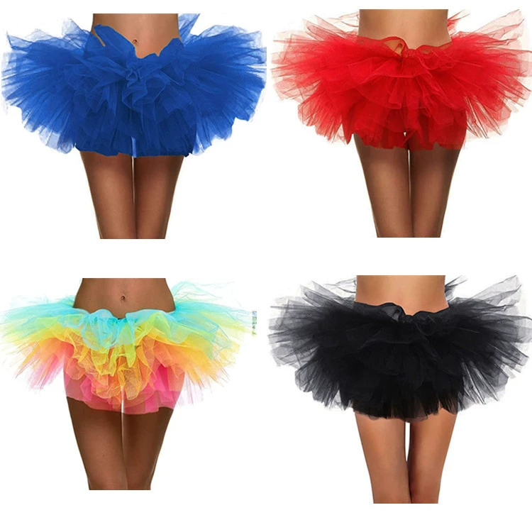 Популярная пятислойная юбка-пачка из сетки для взрослых от Amazon, юбка-торт для выступлений, косплей, трансграничный сетчатый пышный костюм-пачка